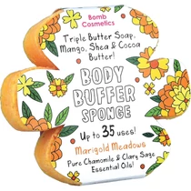 BOMB COSMETICS KÖRÖMVIRÁGOS RÉT-VIRÁGOS szivacsos tusoló radírszappan