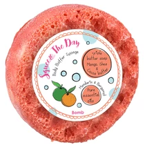 BOMB COSMETICS Zamatos mandarin szivacsos tusoló radírszappan BOMB COSMETICS Zamatos mandarin szivacsos tusoló radírszappan