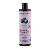 Folk Flora Keratin Sampon Fekete ribizlivel és algával