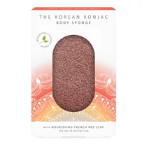 KONJAC SPONGE PRÉMIUM MANDALA TESTSZIVACS FRANCIA VÖRÖS AGYAGGAL