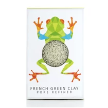 KONJAC SPONGE Rainforest Béka francia zöld agyag mini konjac arcszivacs